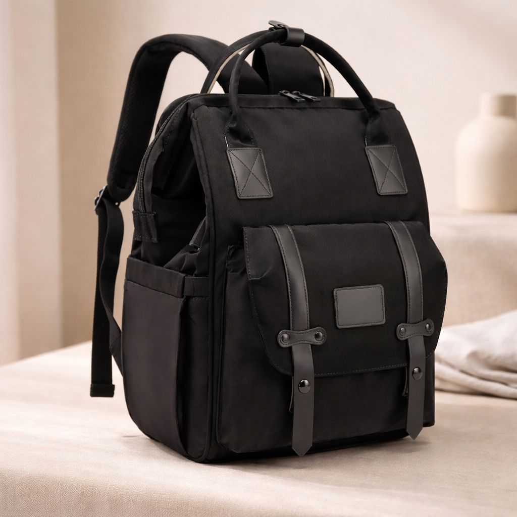 MomNest™ Luxe Baby Essentials Backpack Waterproof Diaper Bag for Modern Mothers